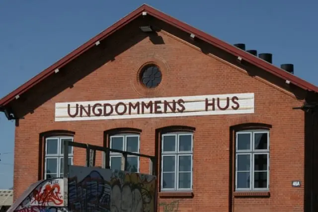 Stor flok maskerede personer ville ind på Ungdommens Hus