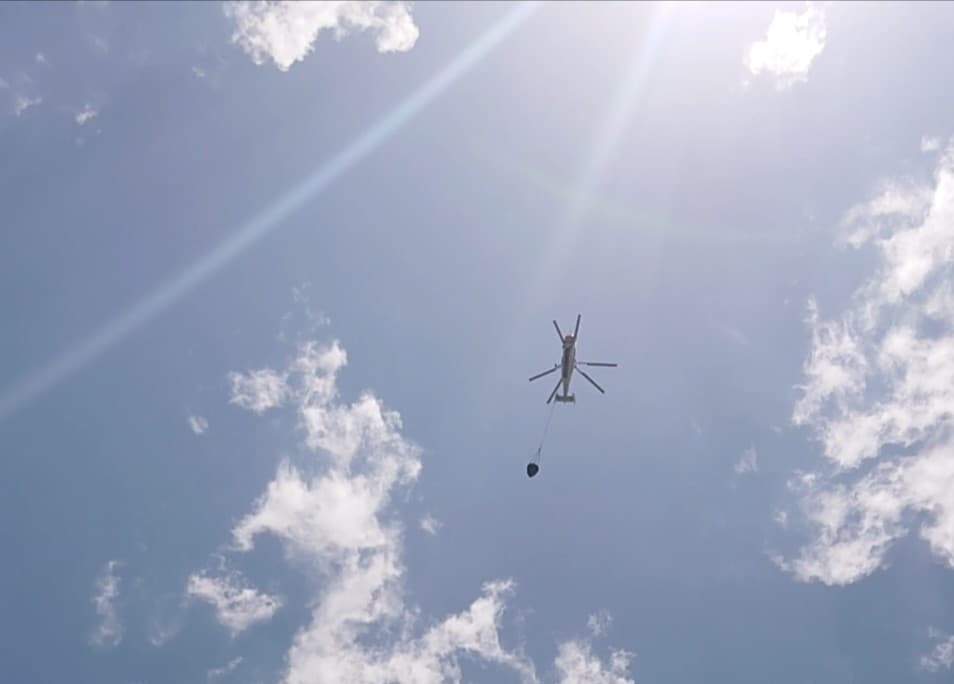 Helikopter nødlandede ved Vamdrup