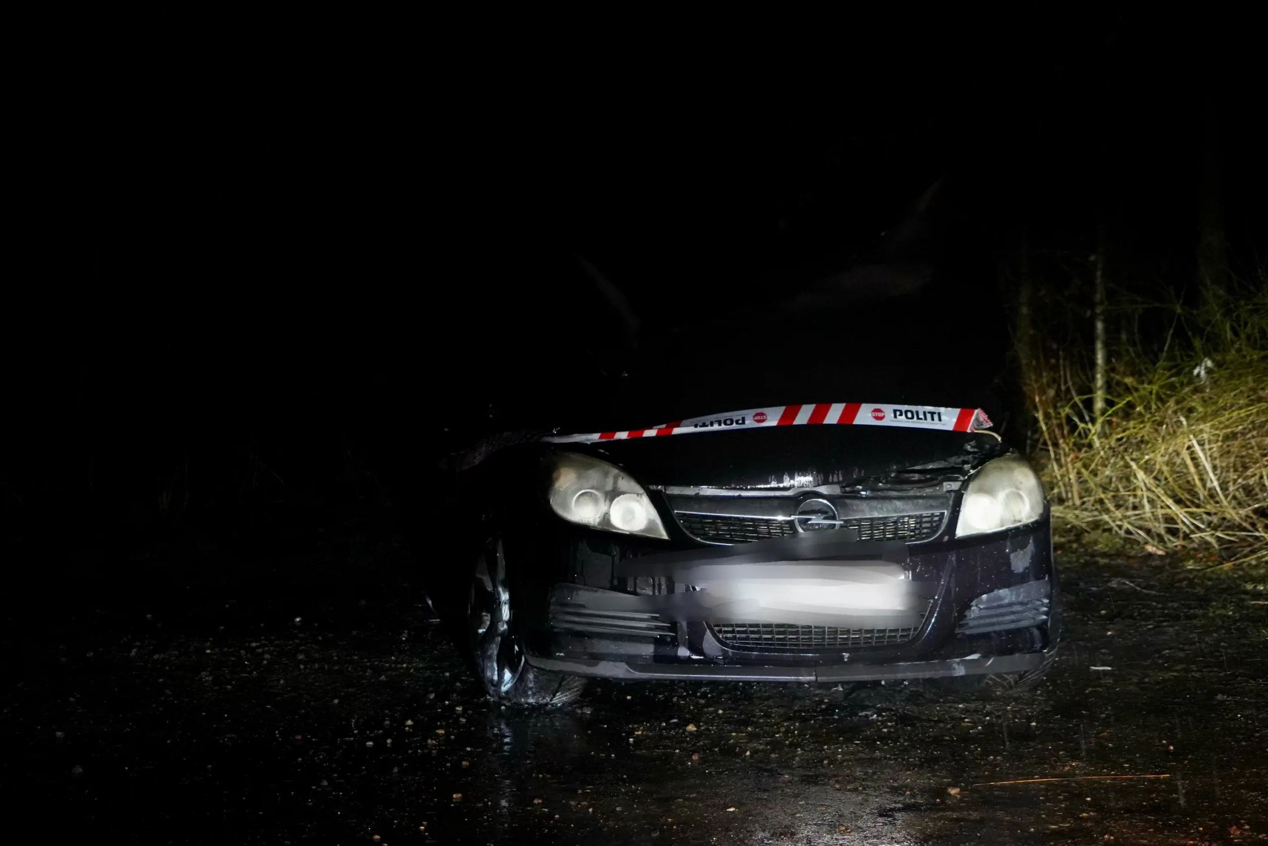 Bilbrand opstod i bagagerum