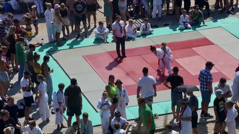 Østerstrand i Fredericia transformeret til Judoarena