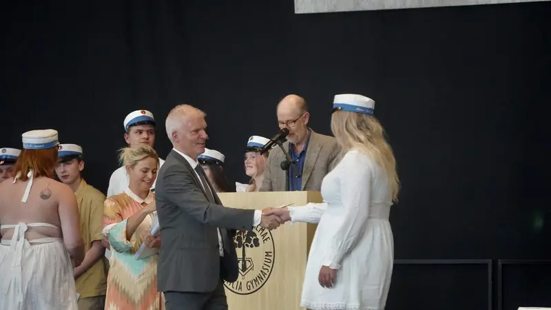 Sammenhold og glæde: Årets dimission blev afholdt på Fredericia Gymnasium