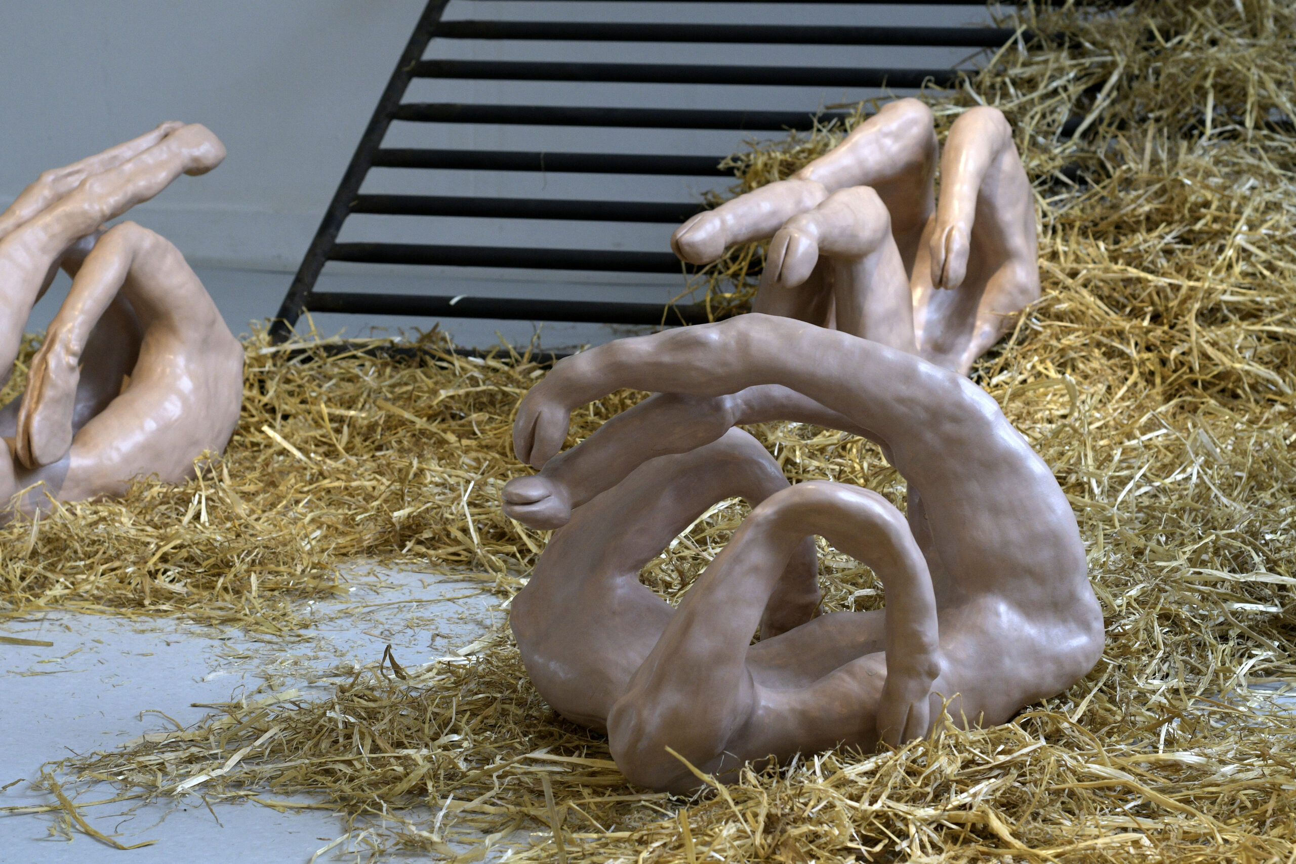 Uensartede elementer pa CLAY - afgangsudstilling fra Aarhus Kunstakademi 2023