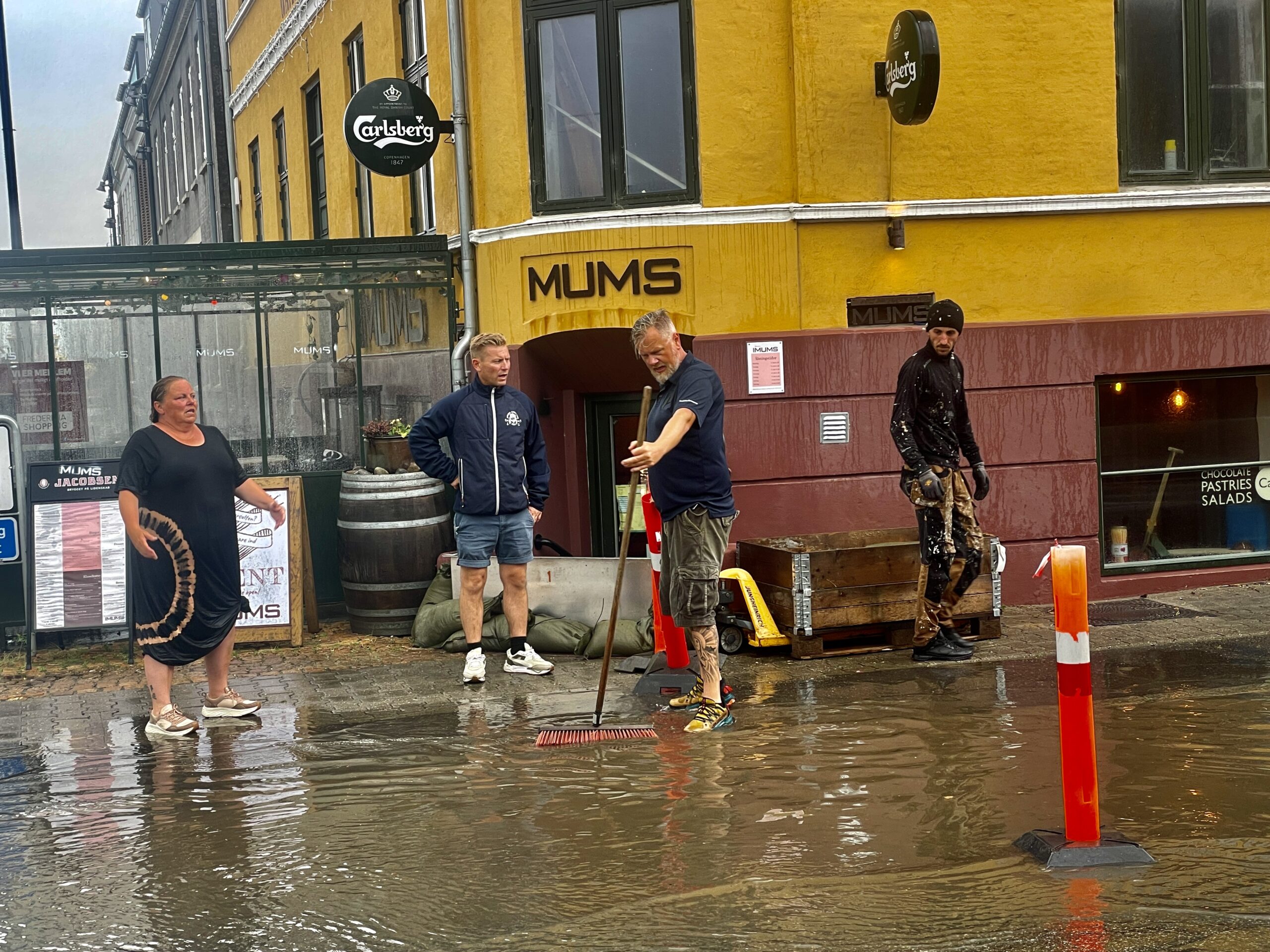 Fredericia blev til Venedig: Et kaos af vand i gaderne