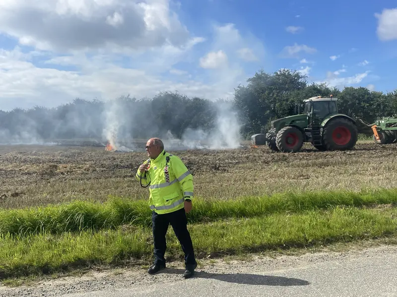 Landmands hurtige tænkning forhindrer spredning af brand