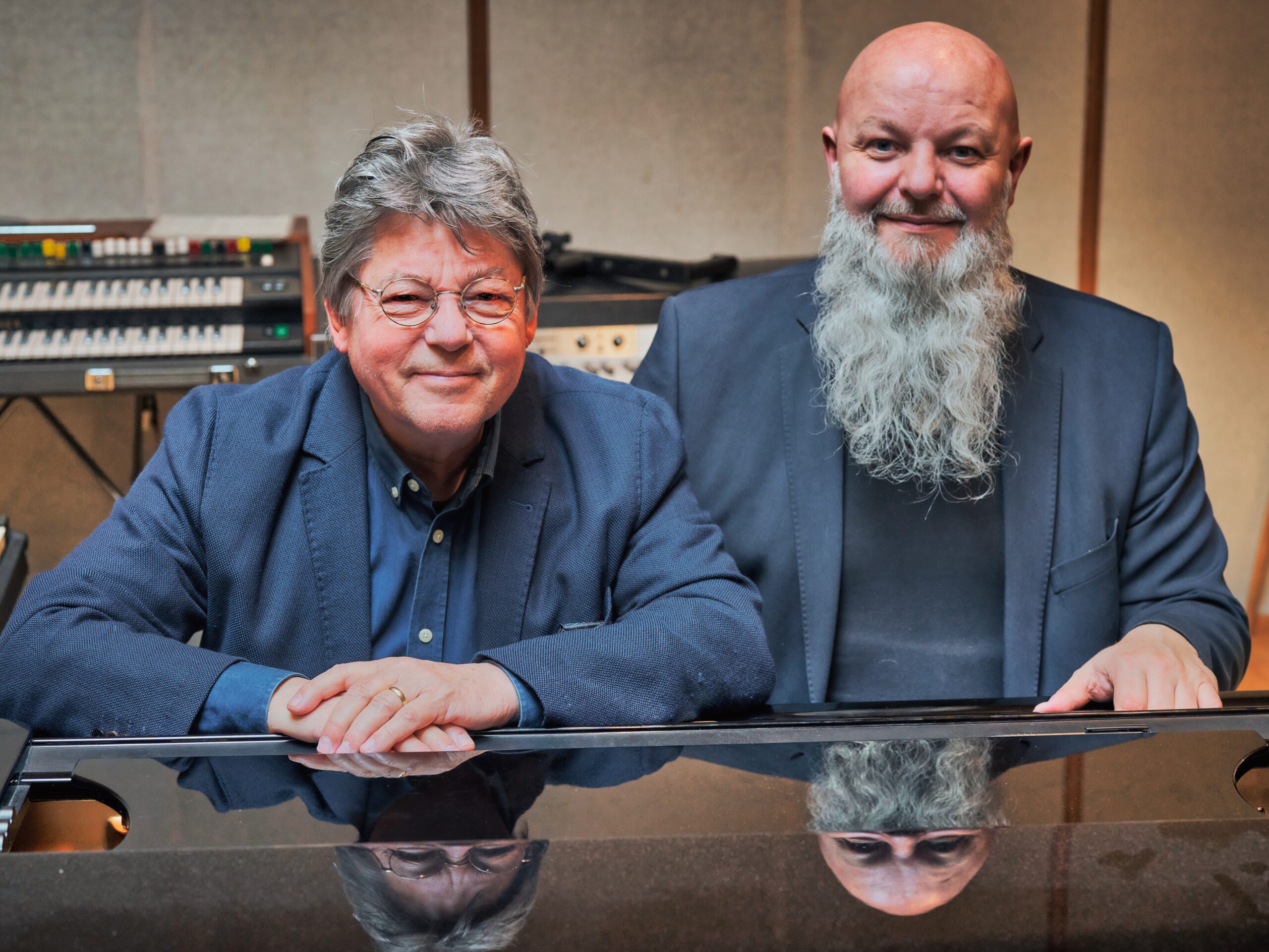 Erik Grip med pianist Henrik Gunde på KulturØen i Middelfart