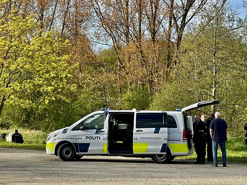 Politiet er talstærkt til stede i Madsbyparken