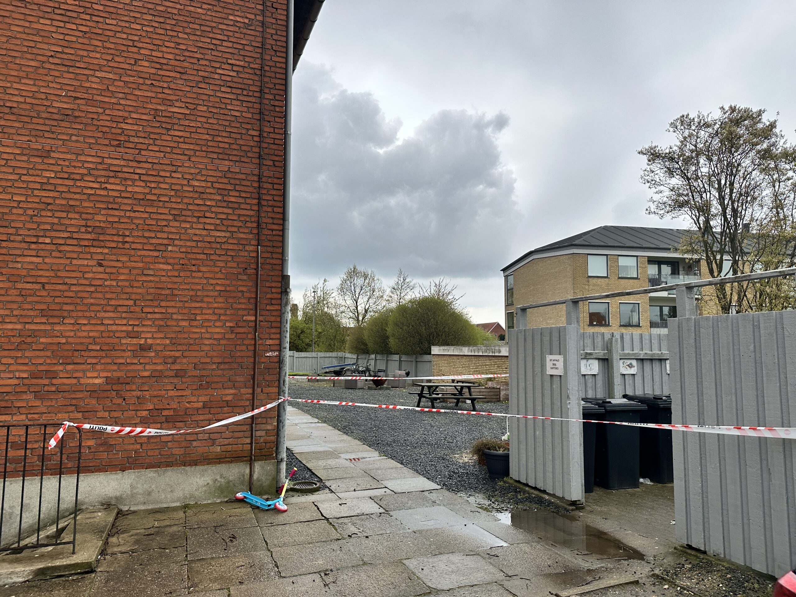 Politi afspærrer område i Fredericia