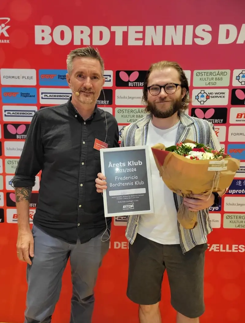 Fredericia Bordtennisklub kåret som årets klub i Danmark