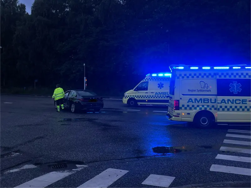 Stort færdselsuheld i Fredericia