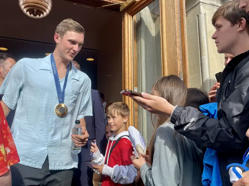 Guldfest: Viktor Axelsen blev hyldet som byens stolte søn