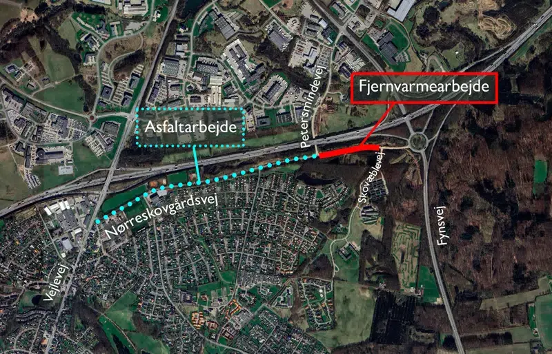 Trafikken påvirket på Nørreskovgårdsvej måneden ud