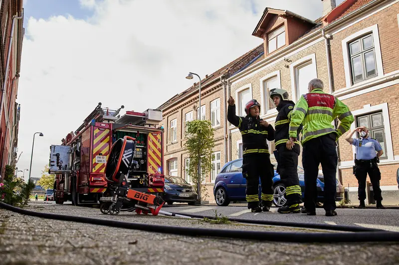 Kraftig røglugt da brandvæsnet rykkede ud i Fredericia