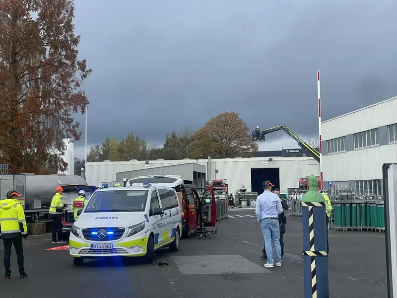 Brand hos gasvirksomhed skal undersøges