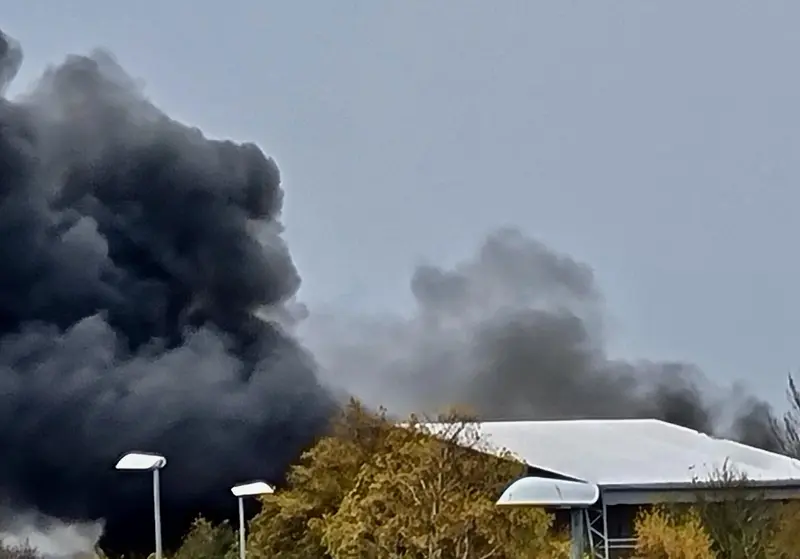 Brand i industribygning