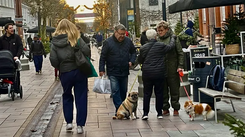 En livlig shoppingoplevelse fyldt med julestemning