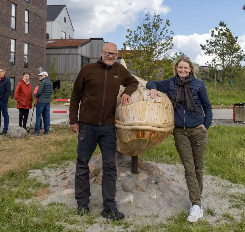 Et marsvin bygget i træ er Kanalbyens nyeste beboer
