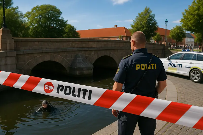 Politiet og Forsvarets dykkere leder efter gerningsvåben i Vejle Å