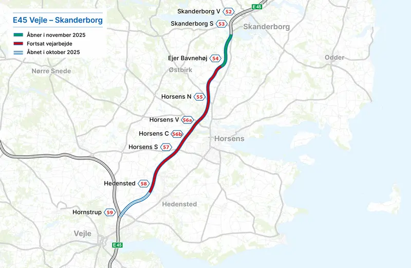 Yderligere seks kilometer udvidet motorvej åbner før tid