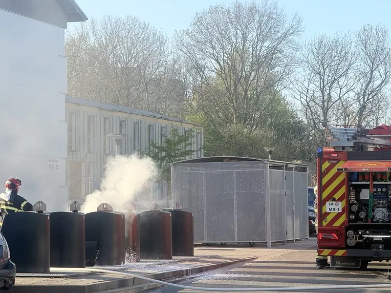 Brand i container ved Skanseparken