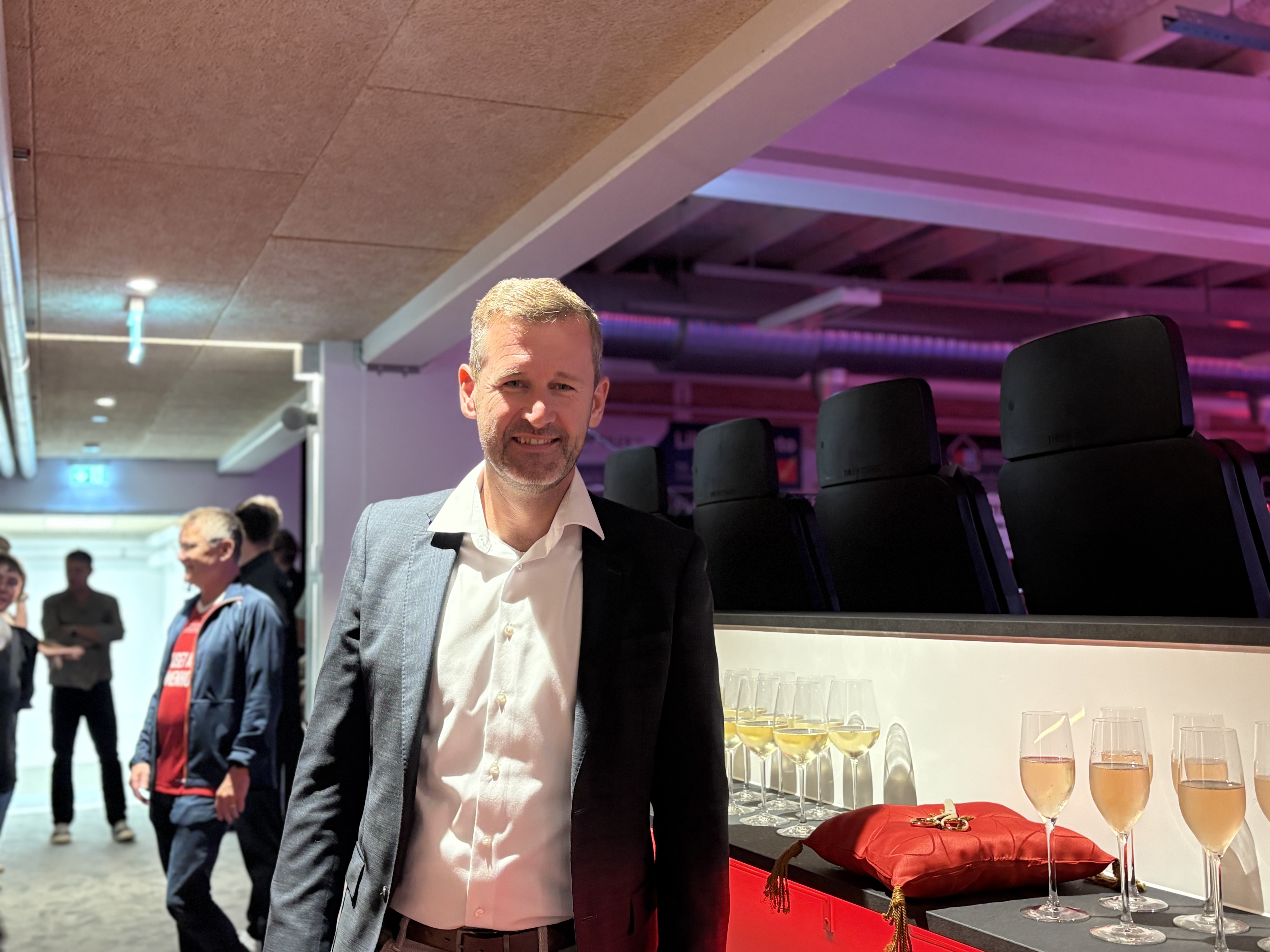 Indvielse af skyseat-tribune - Borgmester Peder Tind .jpg