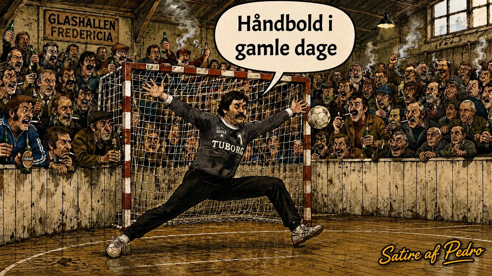 Satire af Pedro — »Håndbold i gamle dage«