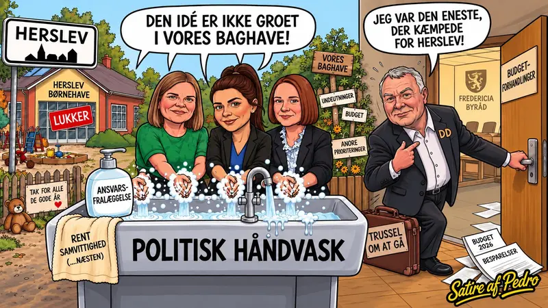 Satire af Pedro — Hænderne er vasket, og børnehaven er lukket
