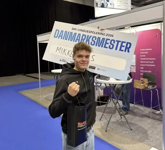 Mikkel Eis er igen Danmarks hurtigste vinduespudser